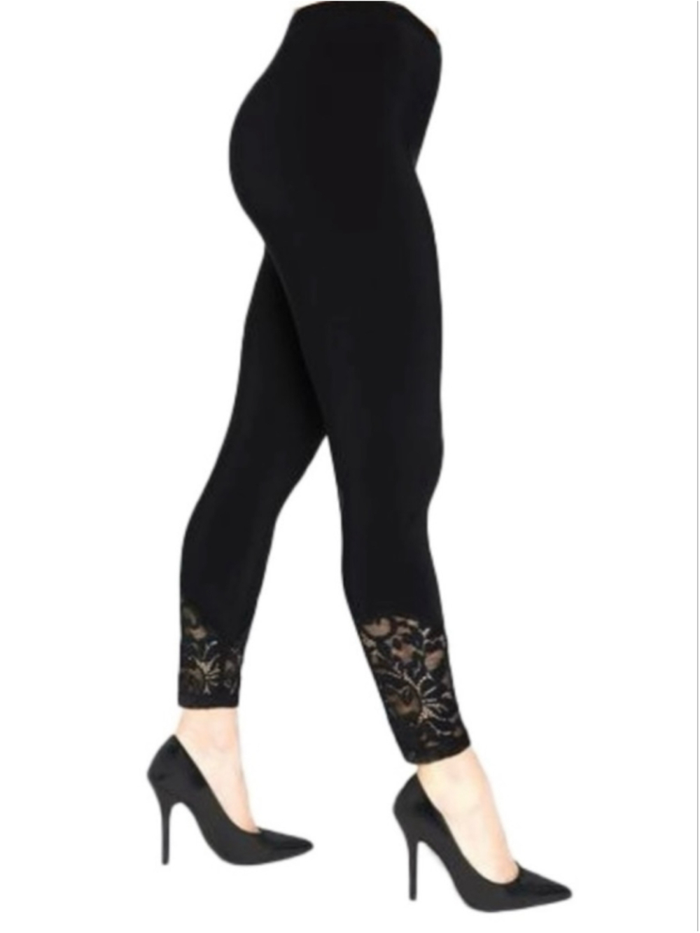 Sympli Lace Legging Black Size 4 Classic Stretch Stretch Minimalist